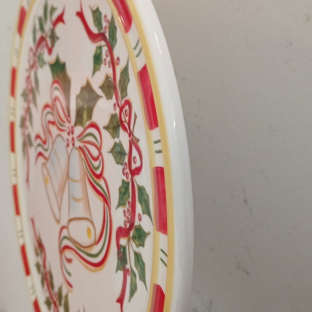 Sonoma Christmas holiday hand painted Cheese plate New - Picture 6 of 6